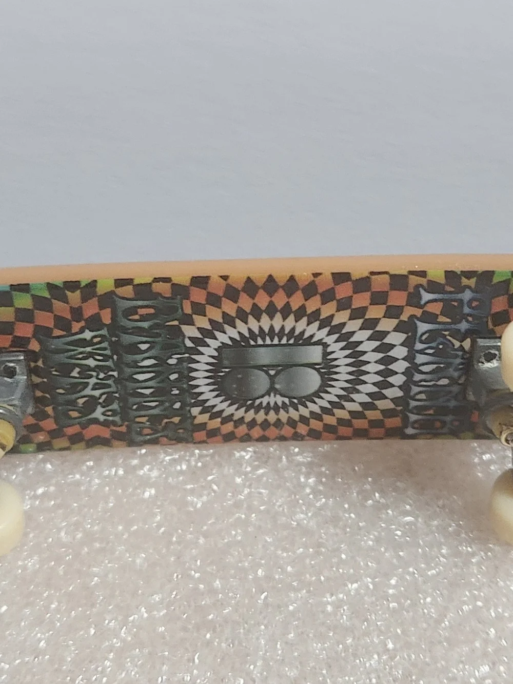 Psychedelic Graphic Fingerboard Skateboard - Multicolor